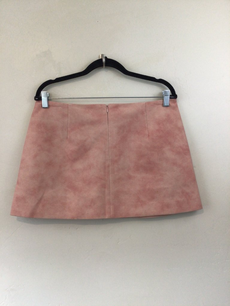 Bubish Pink Faux Suede Mini Skirt — image 3 of 6